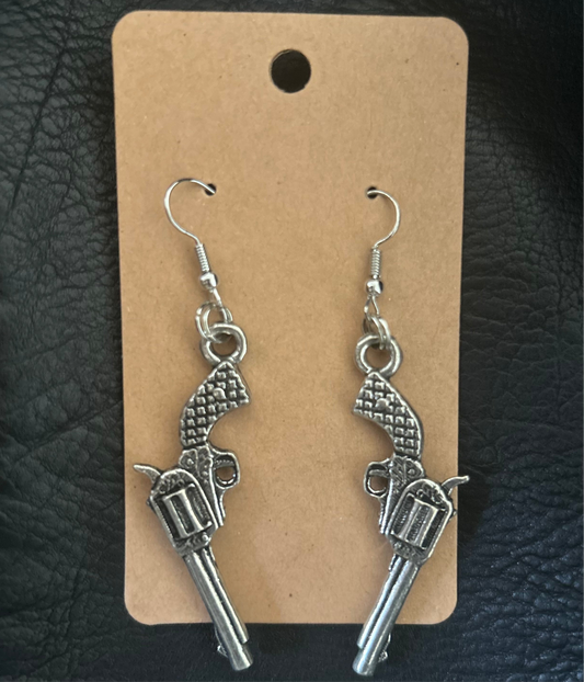 Revolver dangle earrings